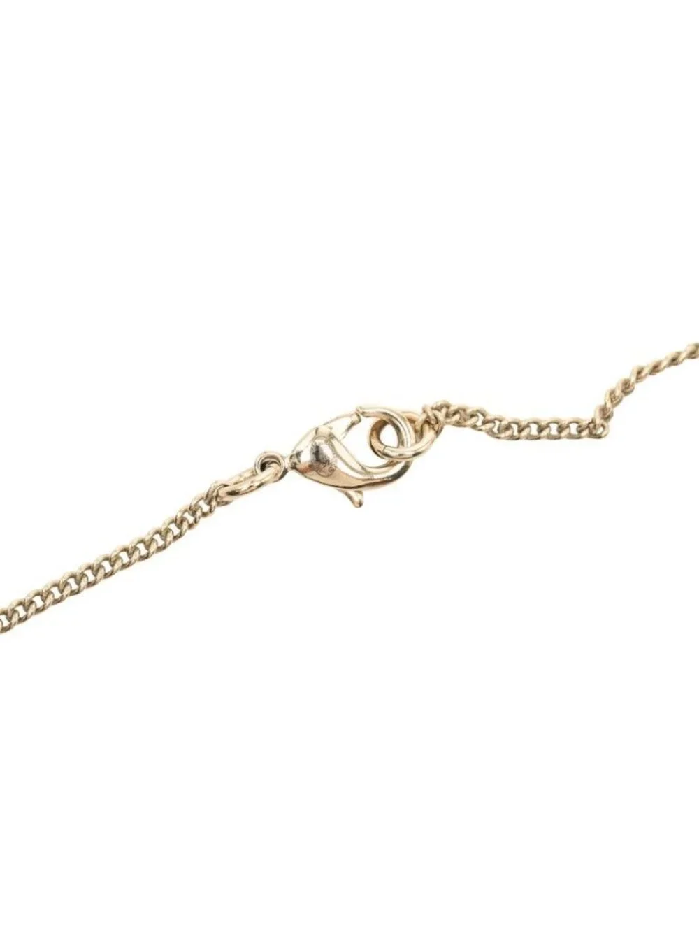 Chanel CC Logo Bijou Necklace Gold Plated